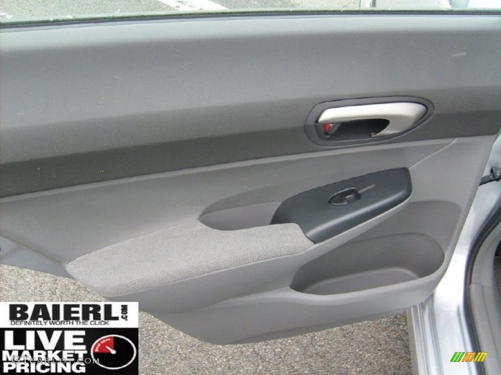 2008 Civic LX Sedan - Alabaster Silver Metallic / Gray photo #14