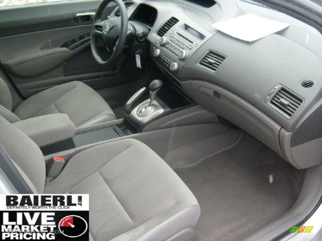 2008 Civic LX Sedan - Alabaster Silver Metallic / Gray photo #17
