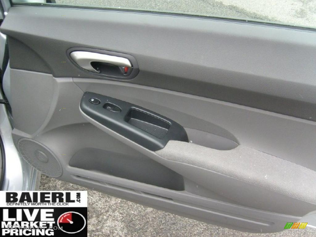 2008 Civic LX Sedan - Alabaster Silver Metallic / Gray photo #18