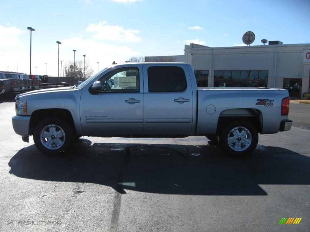 2011 Silverado 1500 LT Crew Cab 4x4 - Sheer Silver Metallic / Light Titanium/Ebony photo #8