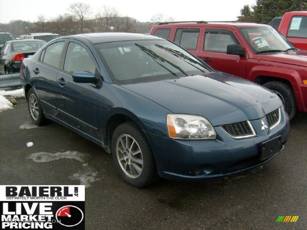 2005 Galant ES - Torched Steel Blue Pearl / Gray photo #1
