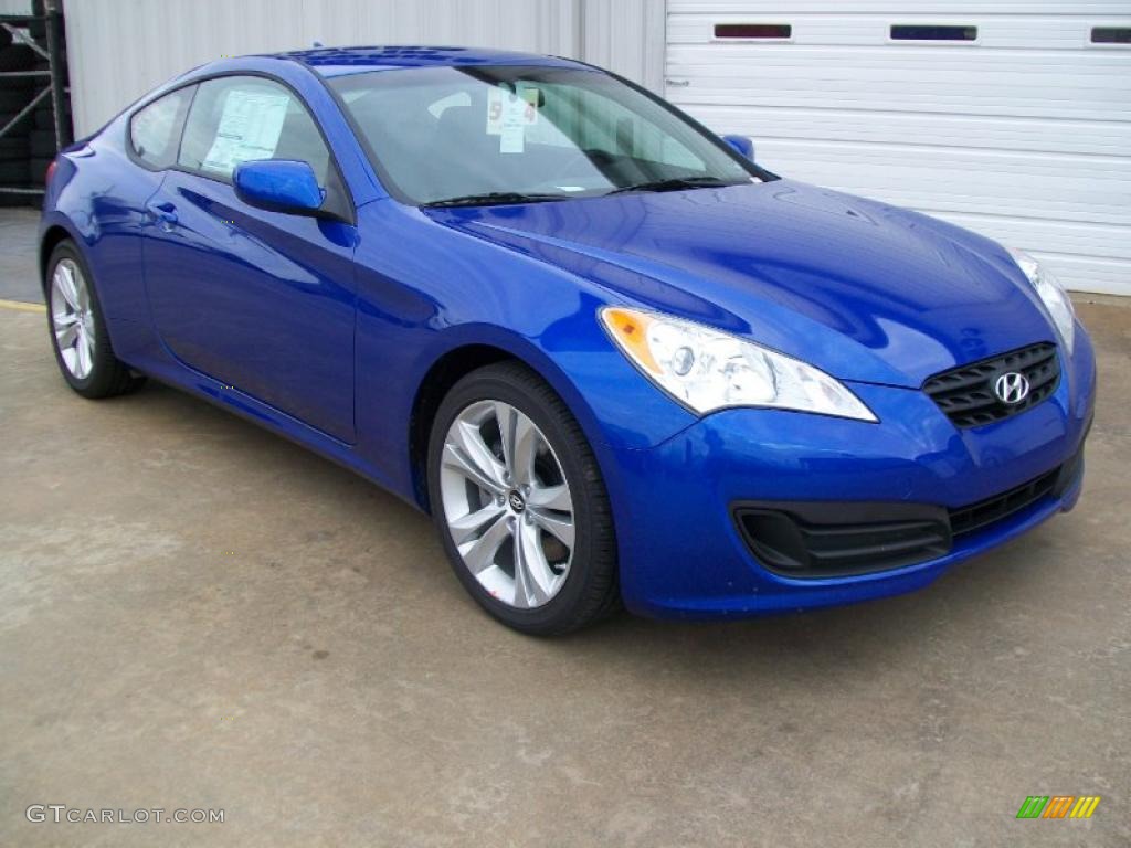 2011 Genesis Coupe 2.0T - Mirabeau Blue / Black Cloth photo #1