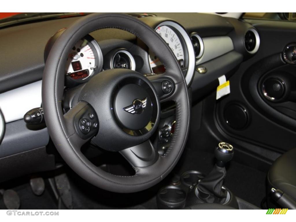 2011 Mini Cooper Clubman Carbon Black Steering Wheel Photo #44674987