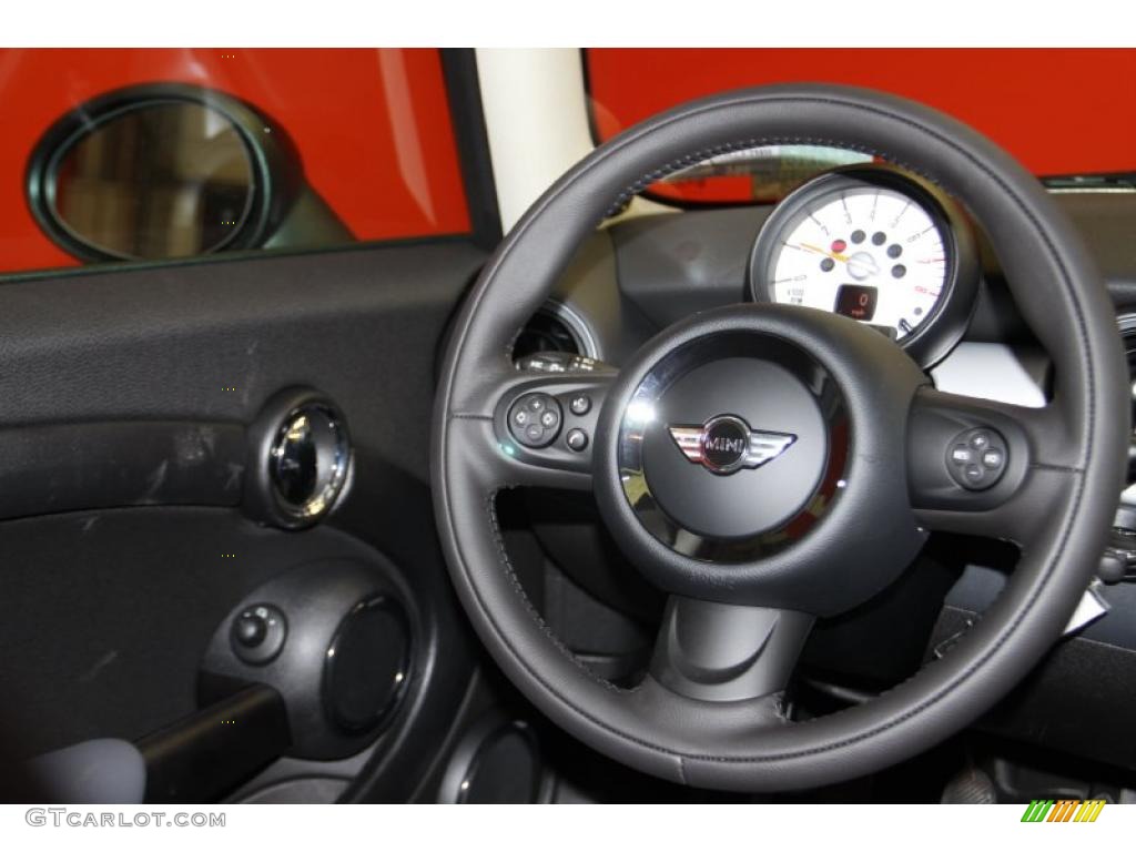 2011 Mini Cooper Clubman Carbon Black Steering Wheel Photo #44675019
