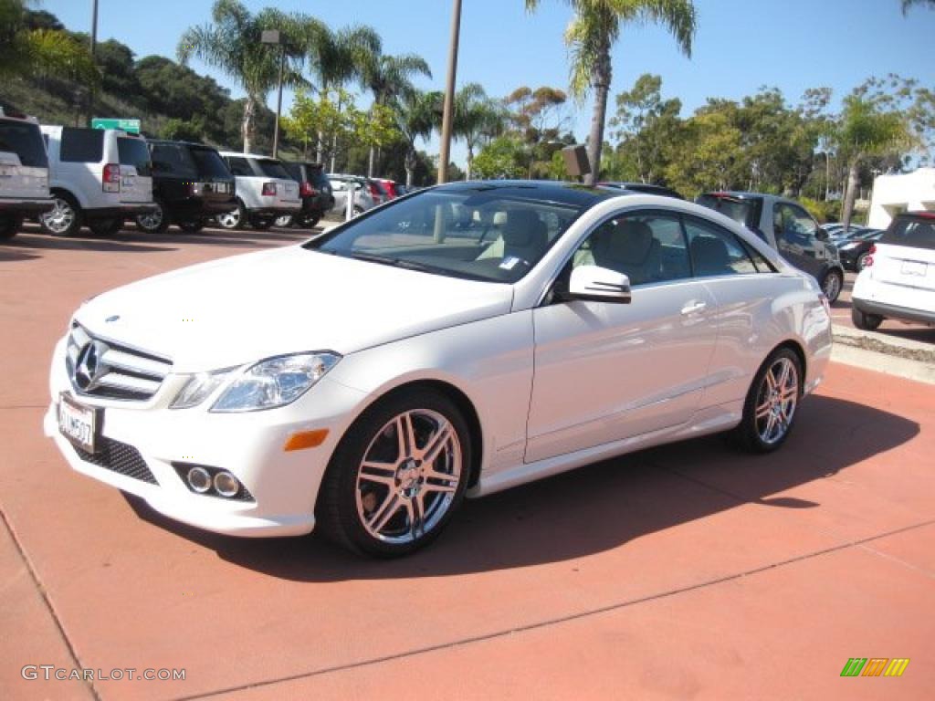 Diamond White Metallic 2010 Mercedes-Benz E 550 Coupe Exterior Photo #44676746