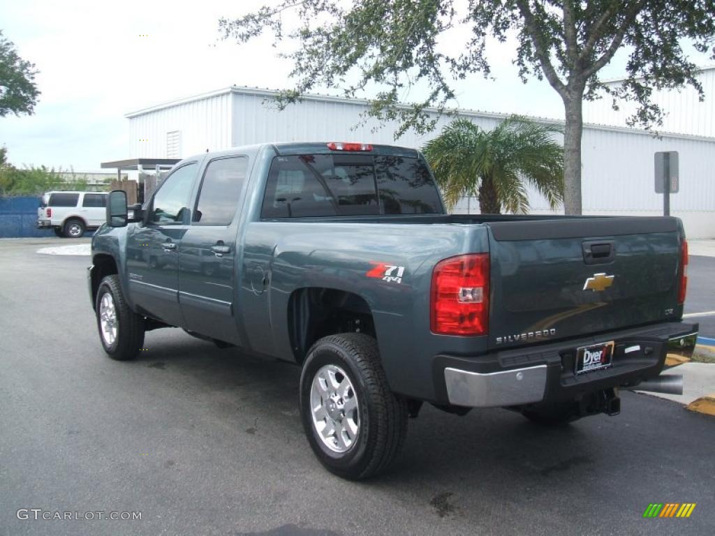Blue Granite Metallic 2011 Chevrolet Silverado 3500HD LTZ Crew Cab 4x4 Exterior Photo #44679539