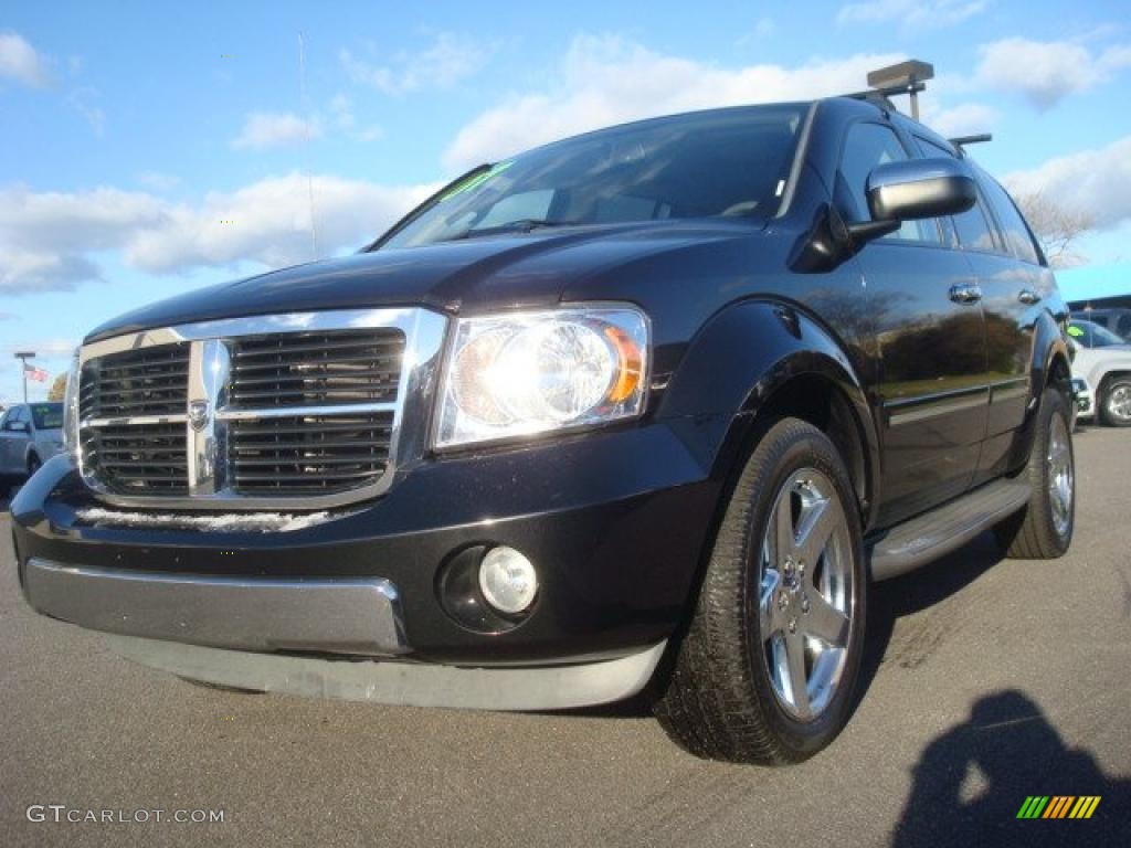 2007 Durango Limited 4x4 - Brilliant Black / Khaki Two-Tone photo #1