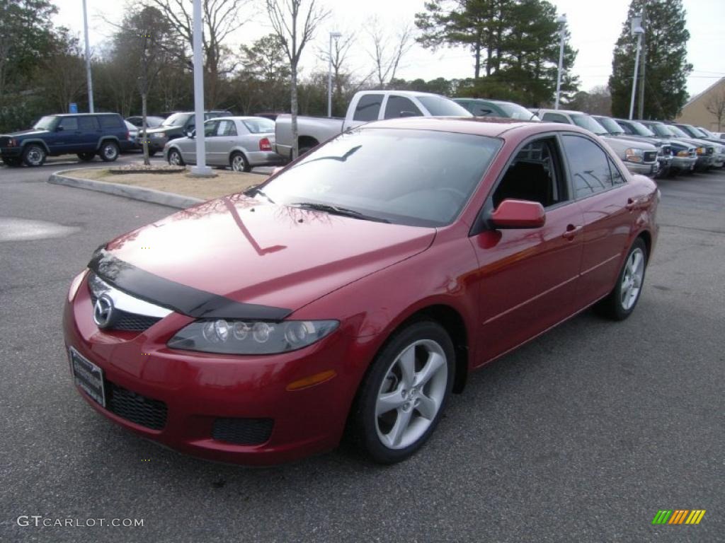 2006 MAZDA6 s Sedan - Dark Cherry Metallic / Black photo #1