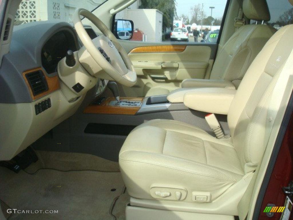 2009 QX 56 4WD - Deep Garnet / Wheat photo #9