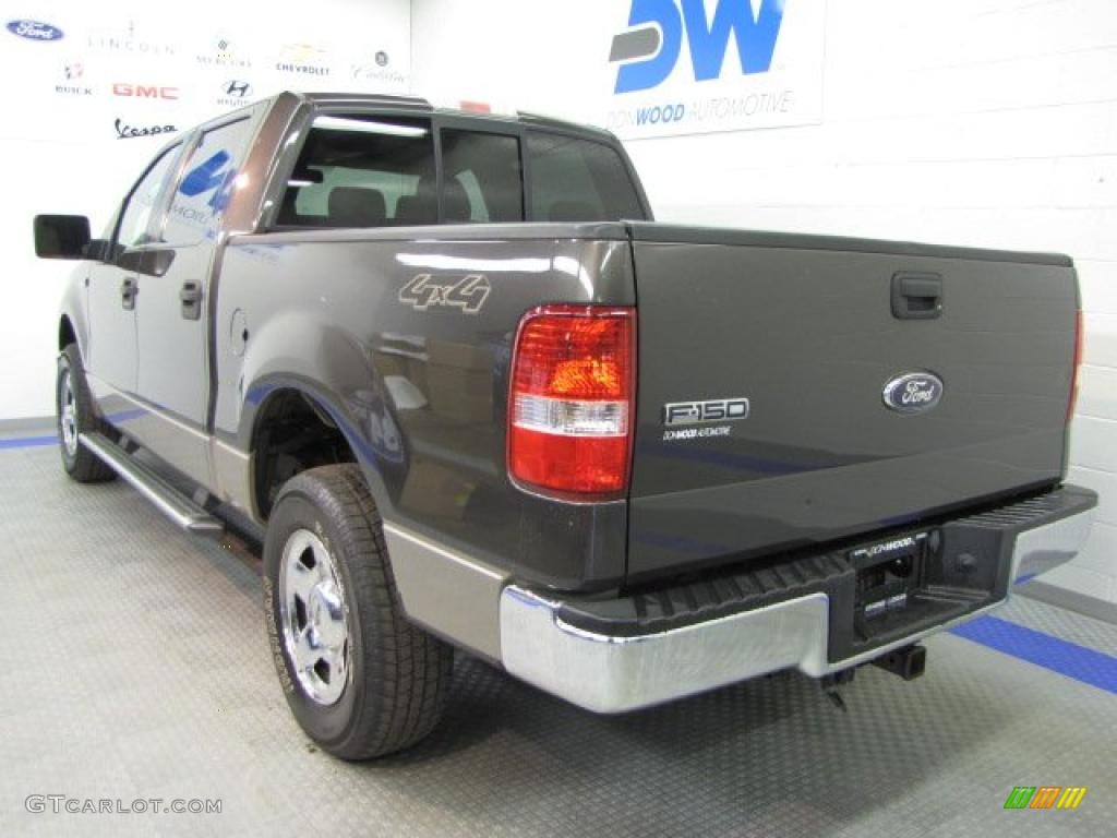 2006 F150 XLT SuperCrew 4x4 - Dark Stone Metallic / Tan photo #3
