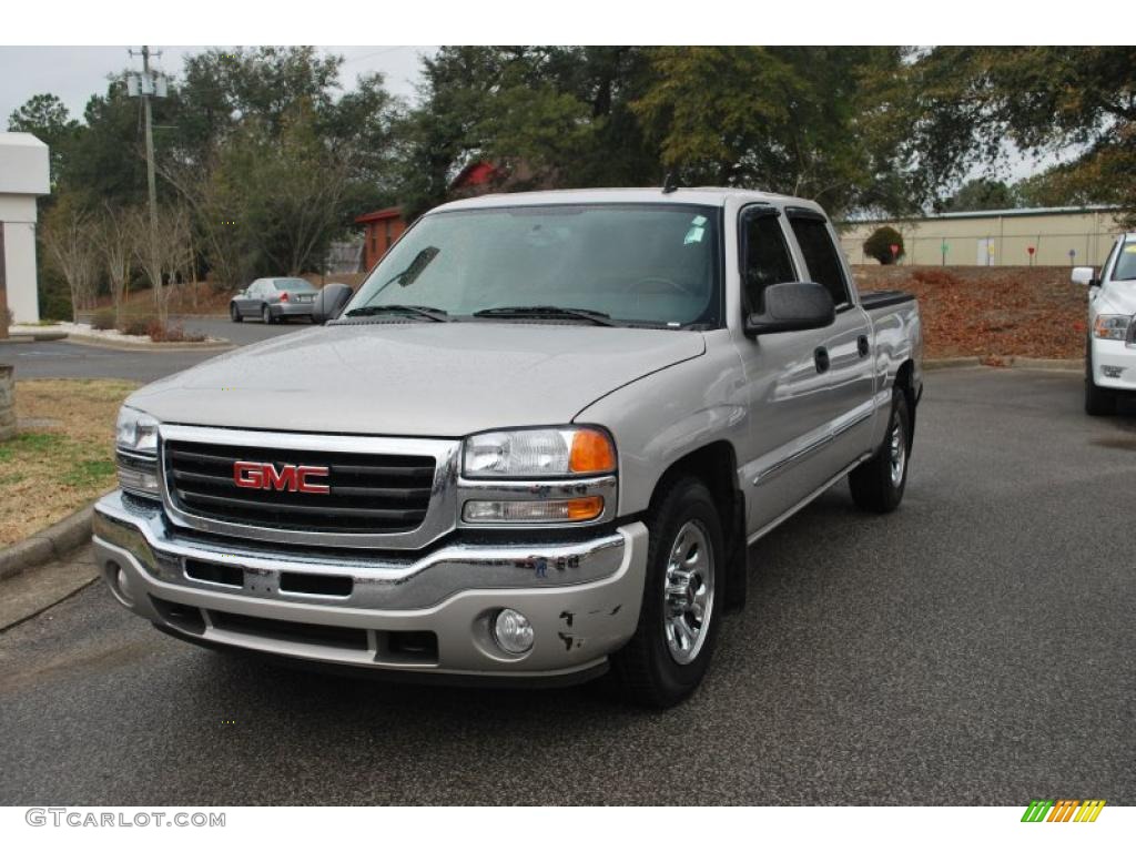 2006 Sierra 1500 SLE Crew Cab - Silver Birch Metallic / Dark Pewter photo #1