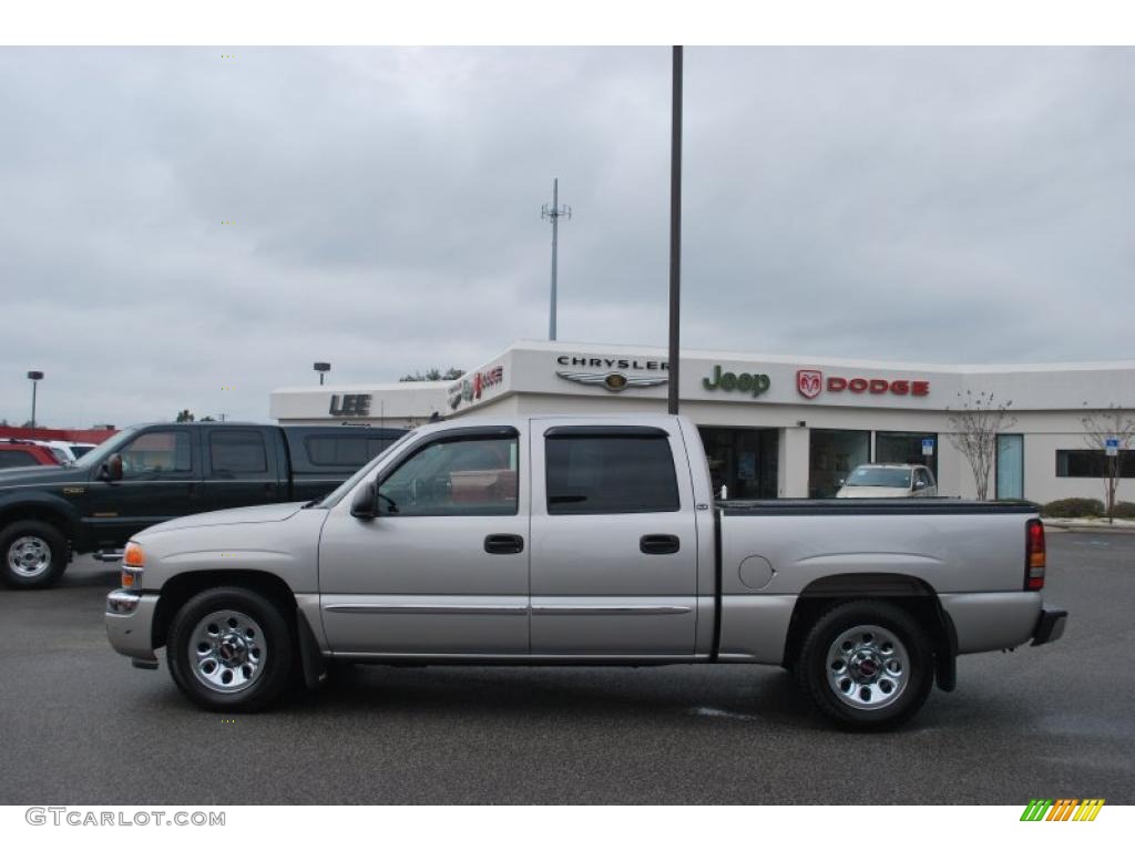 2006 Sierra 1500 SLE Crew Cab - Silver Birch Metallic / Dark Pewter photo #2