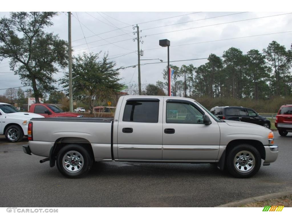 2006 Sierra 1500 SLE Crew Cab - Silver Birch Metallic / Dark Pewter photo #5