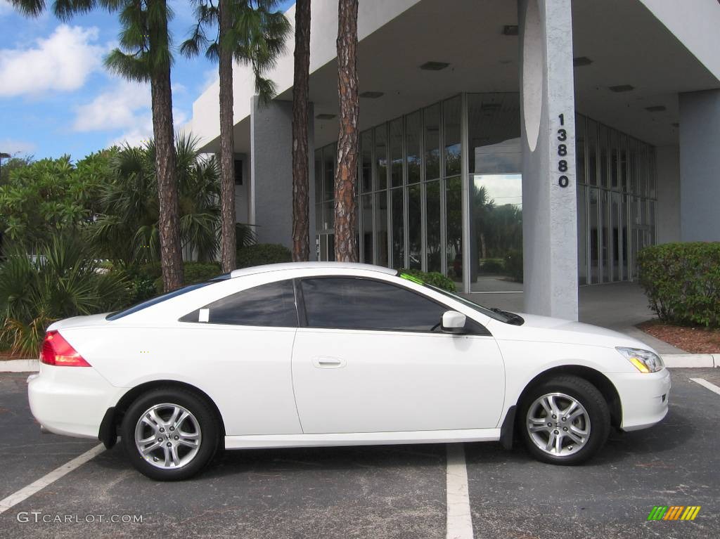 2007 Accord LX Coupe - Taffeta White / Ivory photo #2