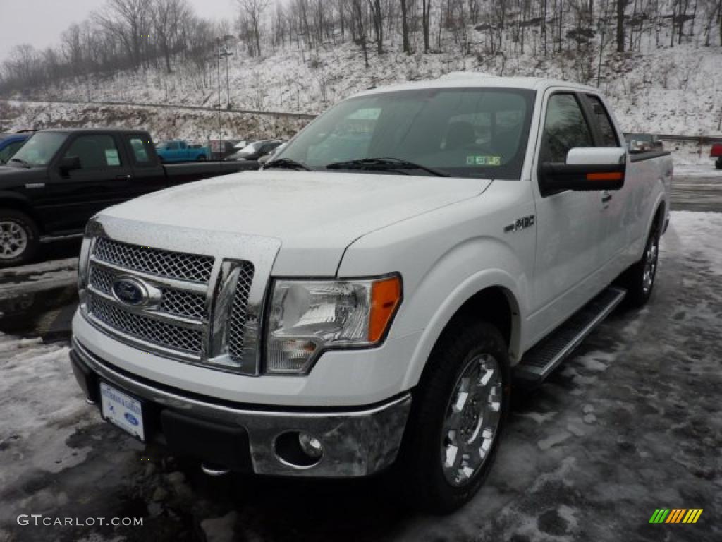 2011 F150 Lariat SuperCab 4x4 - Oxford White / Black photo #5