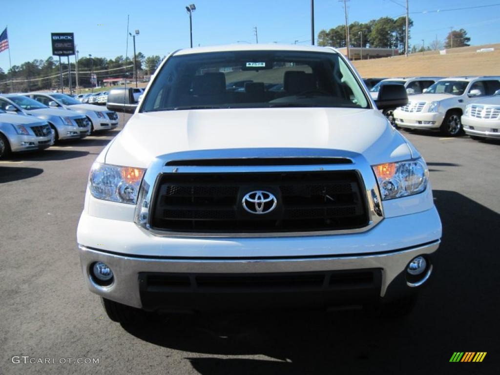 2011 Tundra Double Cab - Super White / Graphite Gray photo #8