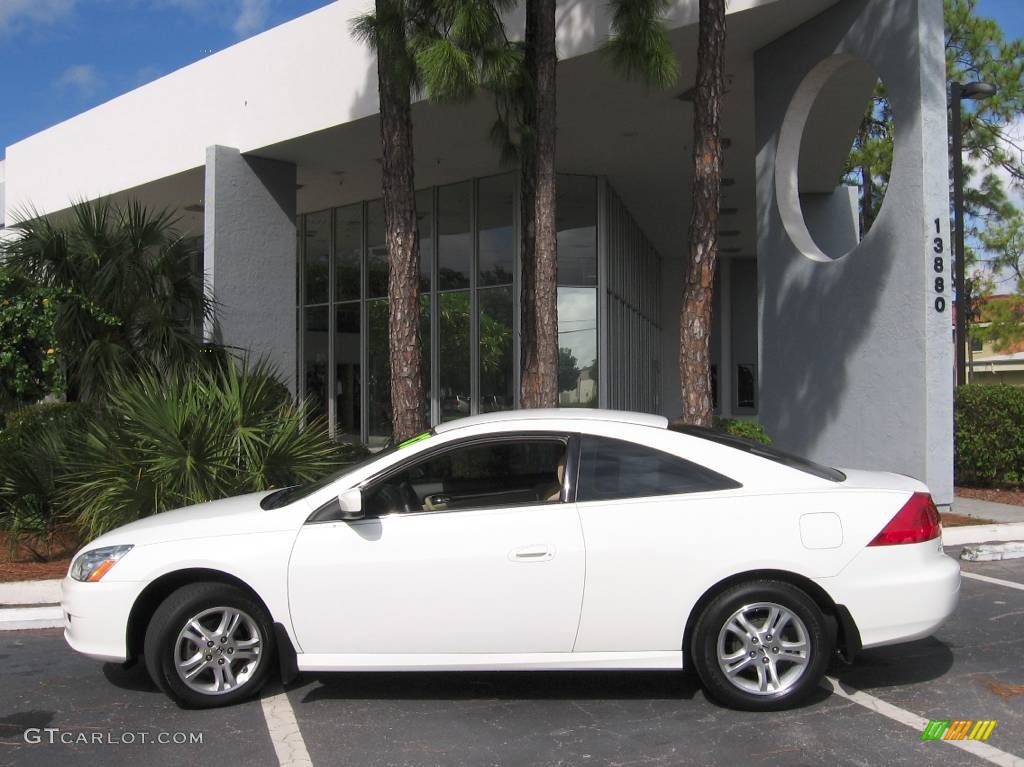 2007 Accord LX Coupe - Taffeta White / Ivory photo #5