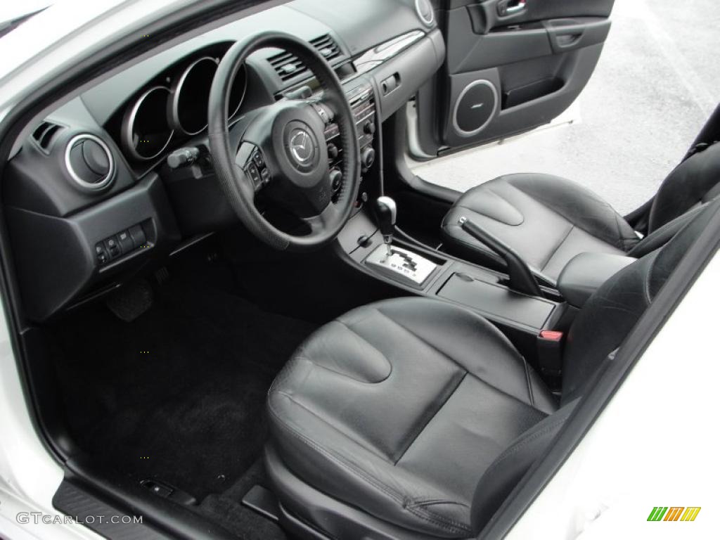 Black Interior 2008 Mazda MAZDA3 s Touring Sedan Photo #44692521