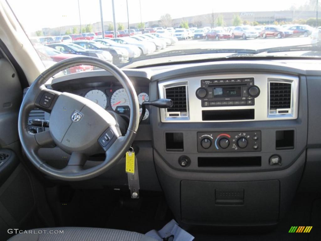 2007 Ram 1500 SLT Quad Cab - Bright Silver Metallic / Medium Slate Gray photo #15