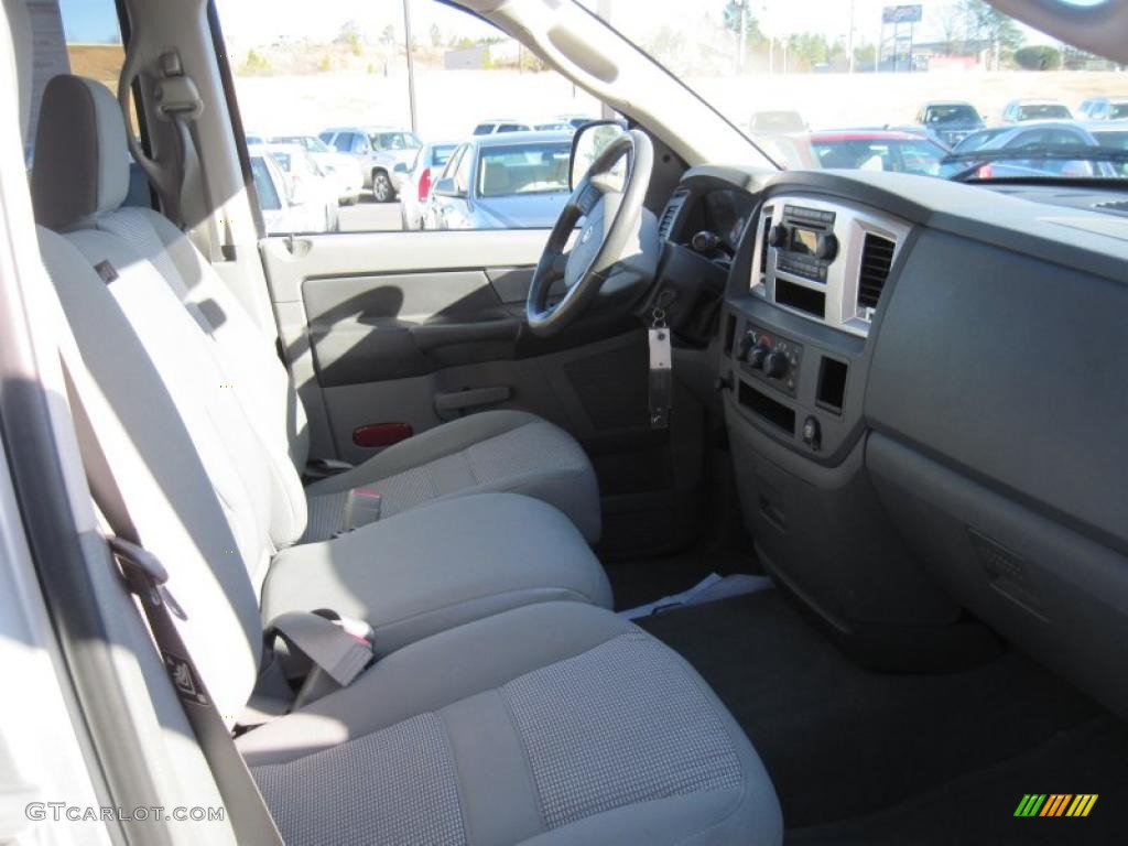 2007 Ram 1500 SLT Quad Cab - Bright Silver Metallic / Medium Slate Gray photo #17