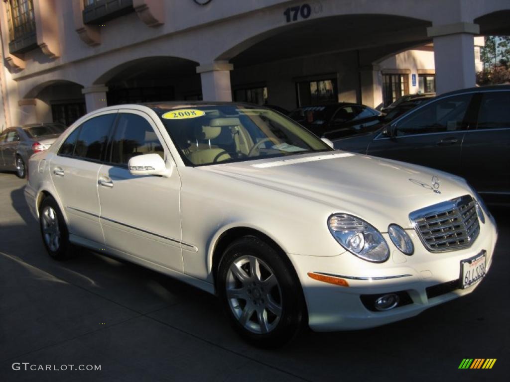 2008 E 320 BlueTEC Sedan - Arctic White / Cashmere photo #1