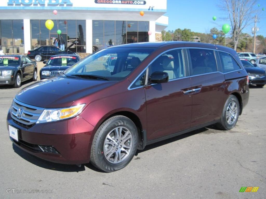 2011 Odyssey EX-L - Dark Cherry Pearl / Beige photo #1