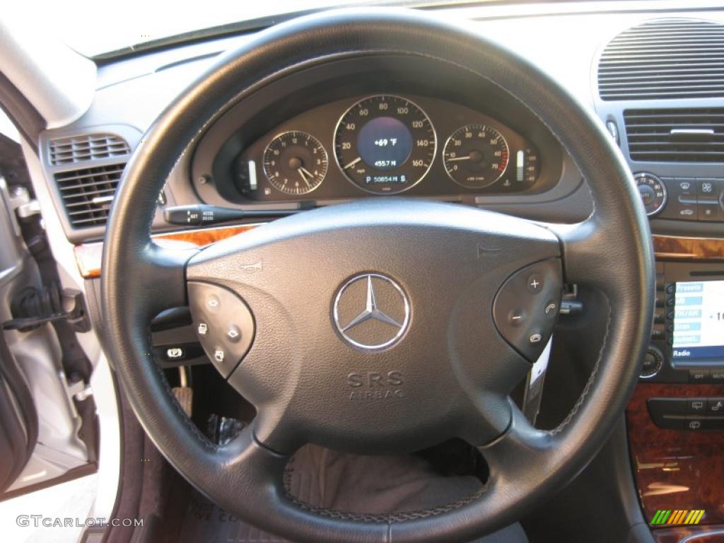 2004 Mercedes-Benz E 320 Wagon Charcoal Steering Wheel Photo #44694218
