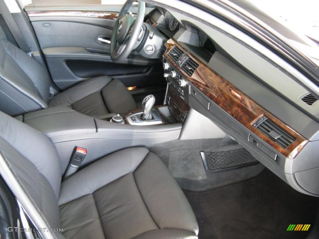 2008 BMW 5 Series 535i Sedan Black Dashboard Photo #44695617