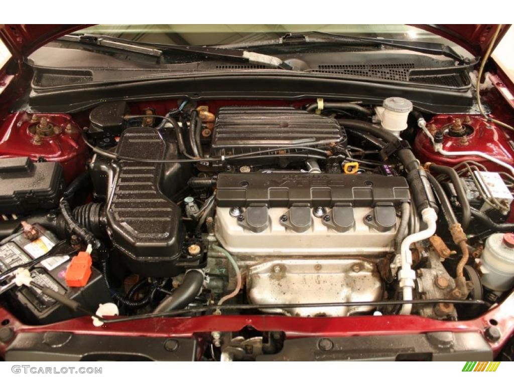 2003 Honda Civic EX Sedan 1.7 Liter SOHC 16V VTEC 4 Cylinder Engine Photo #44696945