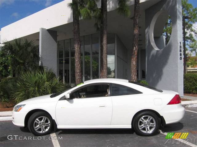 2007 Accord LX Coupe - Taffeta White / Ivory photo #21