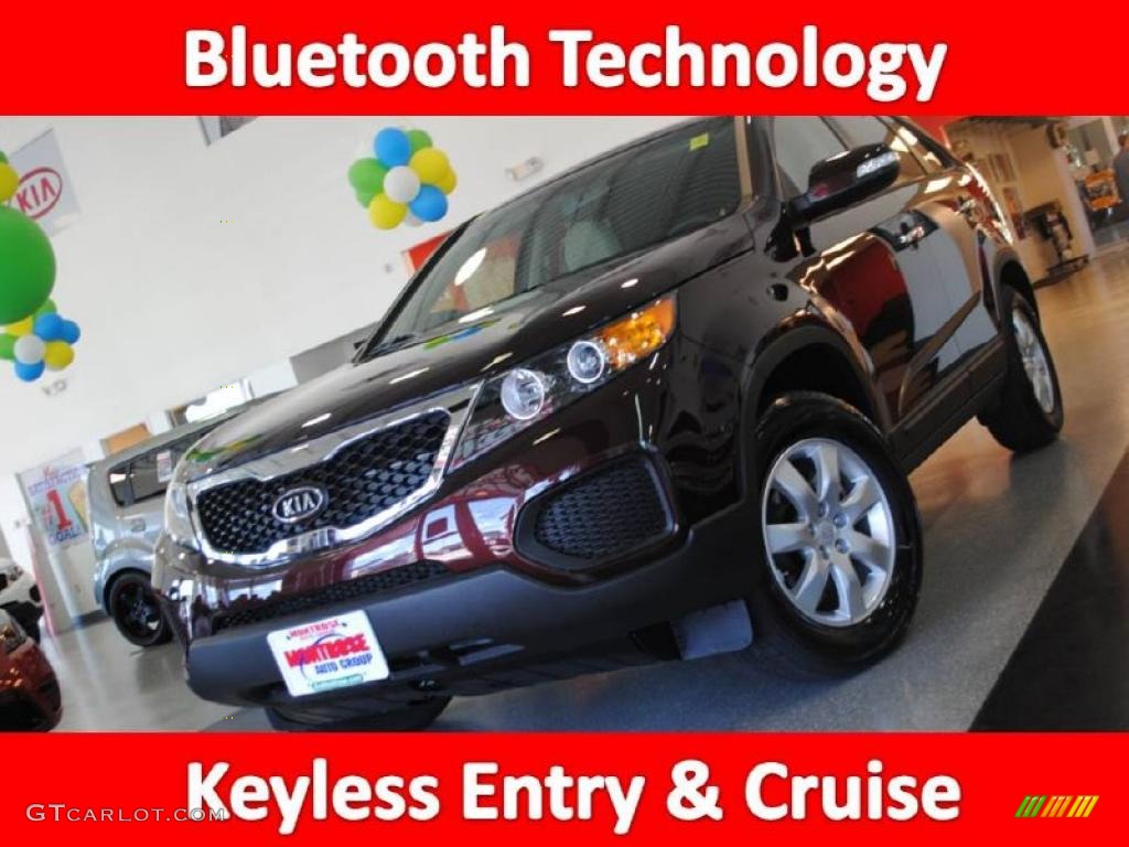 2011 Sorento LX - Dark Cherry / Beige photo #1