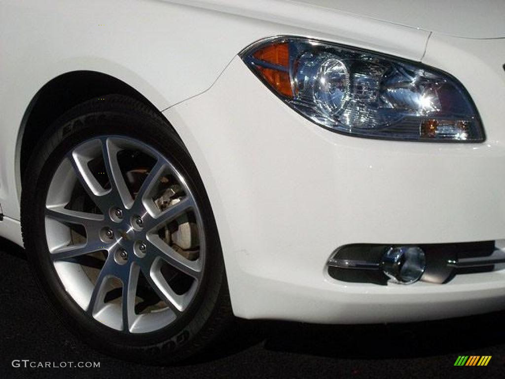 2009 Malibu LTZ Sedan - Summit White / Ebony/Brick photo #2