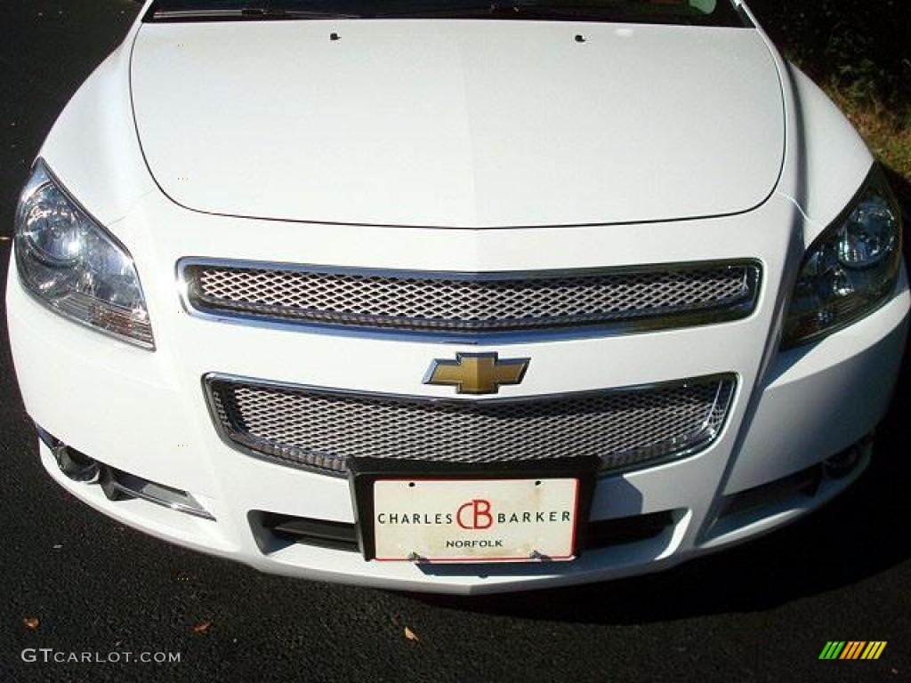 2009 Malibu LTZ Sedan - Summit White / Ebony/Brick photo #3