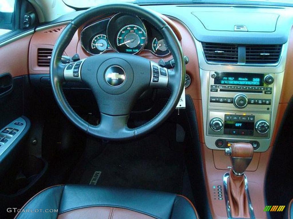 2009 Malibu LTZ Sedan - Summit White / Ebony/Brick photo #9