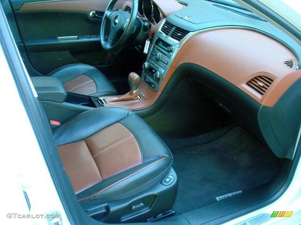 2009 Malibu LTZ Sedan - Summit White / Ebony/Brick photo #21