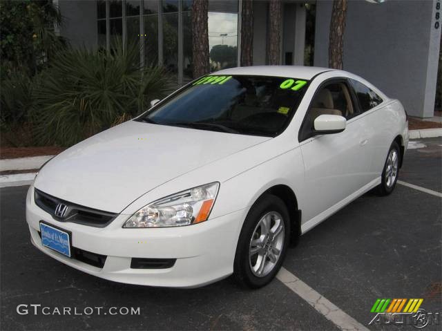 2007 Accord LX Coupe - Taffeta White / Ivory photo #36