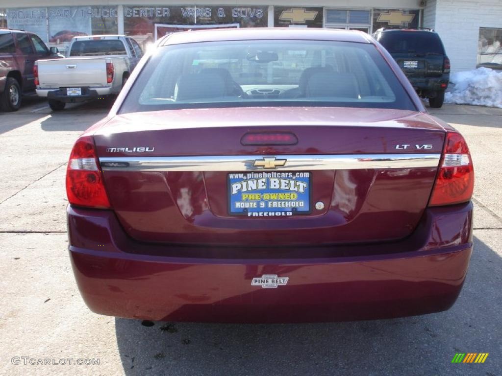 2007 Malibu LT Sedan - Sport Red Metallic / Titanium Gray photo #5