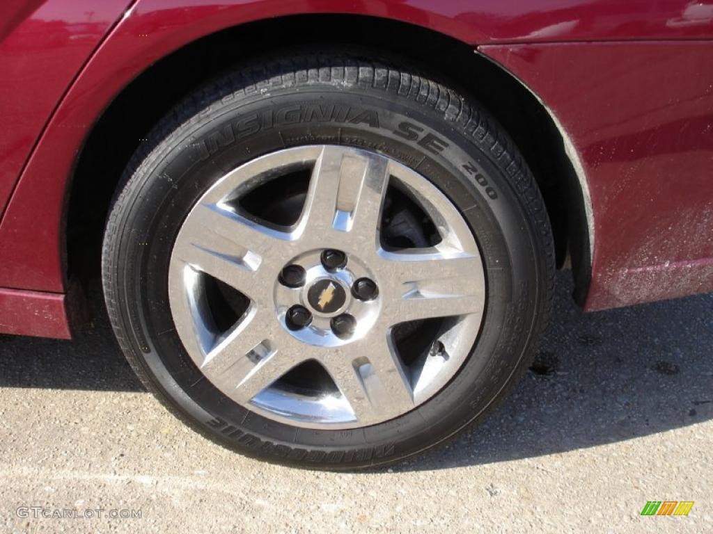 2007 Malibu LT Sedan - Sport Red Metallic / Titanium Gray photo #8