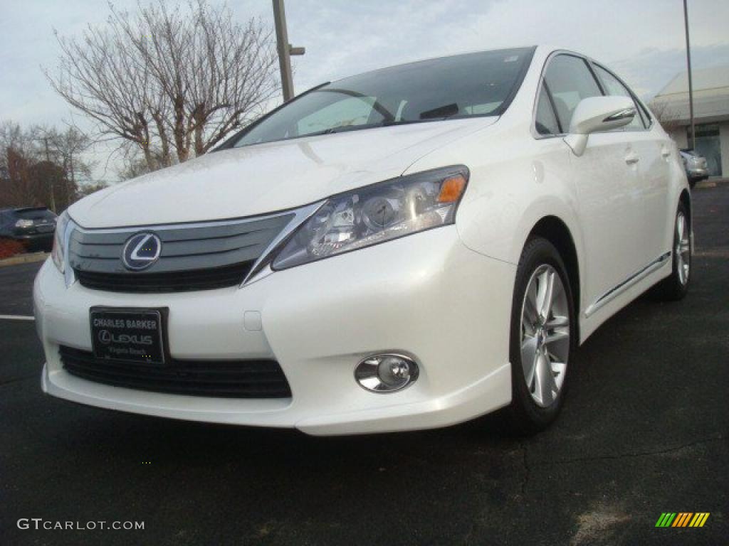 2010 HS 250h Hybrid Premium - Starfire White Pearl / Black photo #1