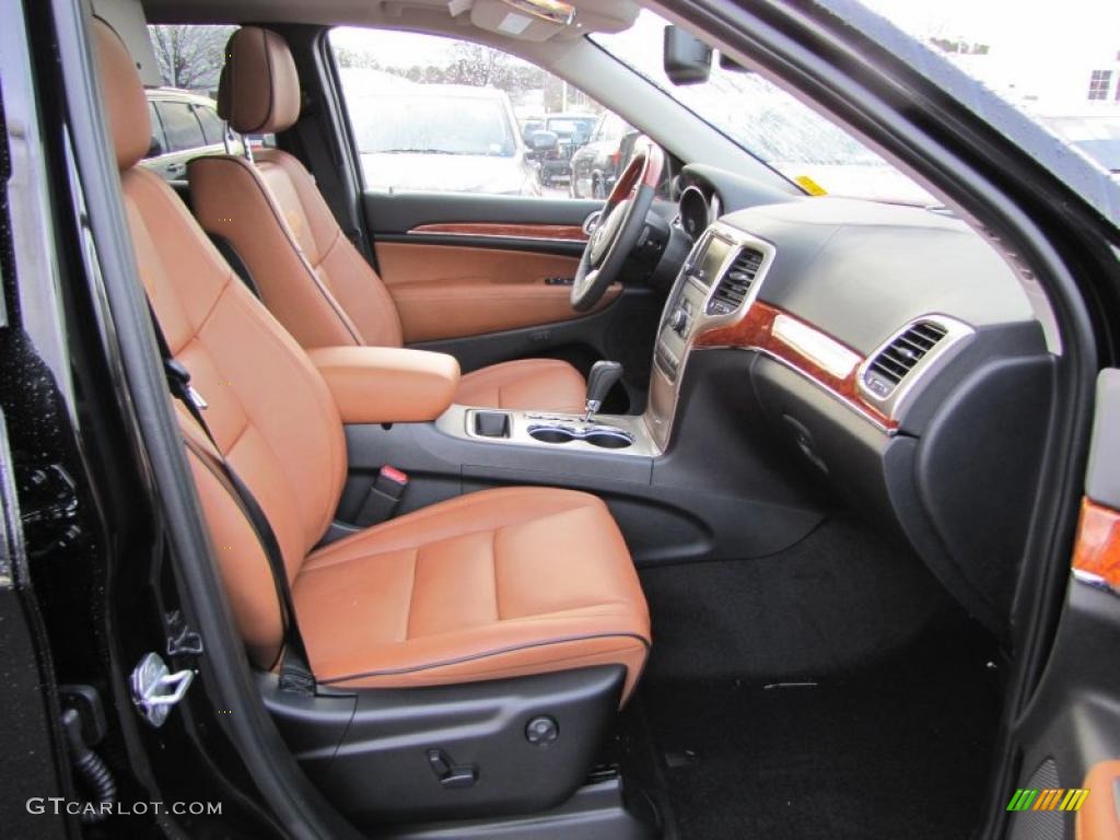 New Saddle/Black Interior 2011 Jeep Grand Cherokee Overland Photo #44711085