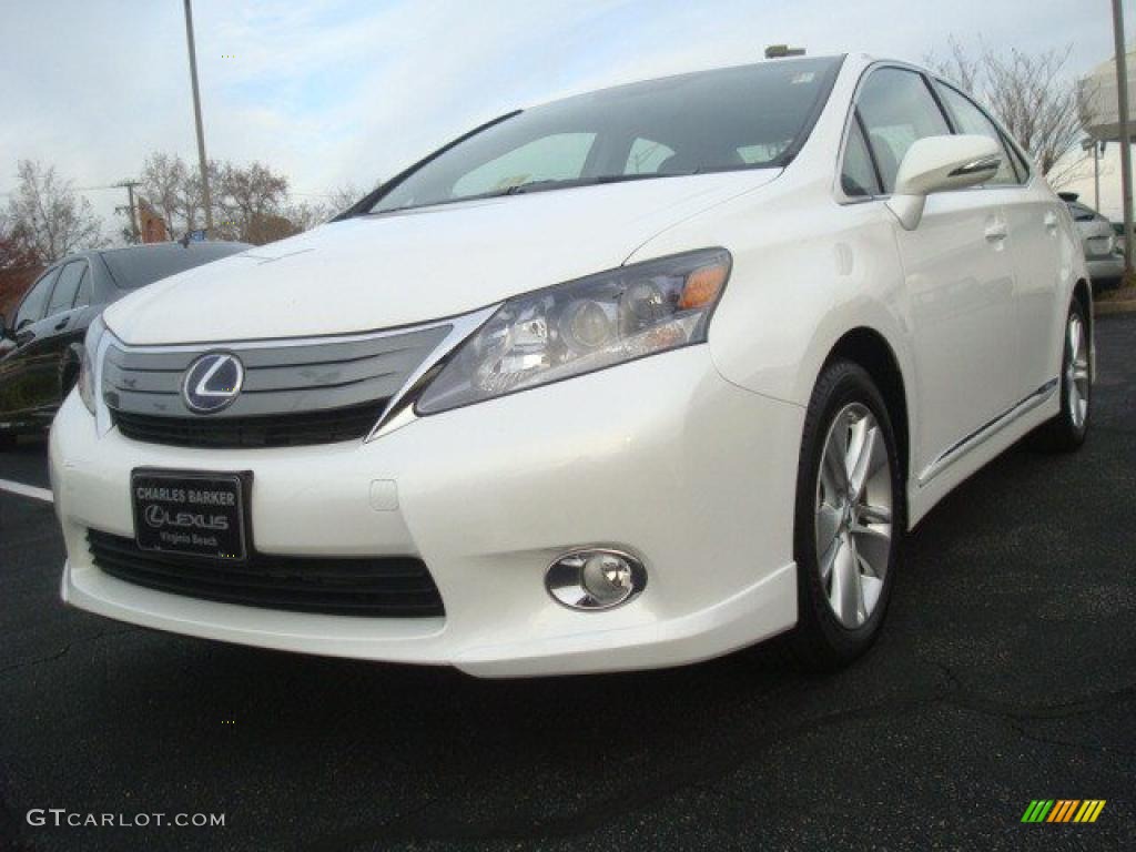 2010 HS 250h Hybrid Premium - Starfire White Pearl / Black photo #1