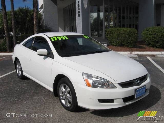 2007 Accord LX Coupe - Taffeta White / Ivory photo #49