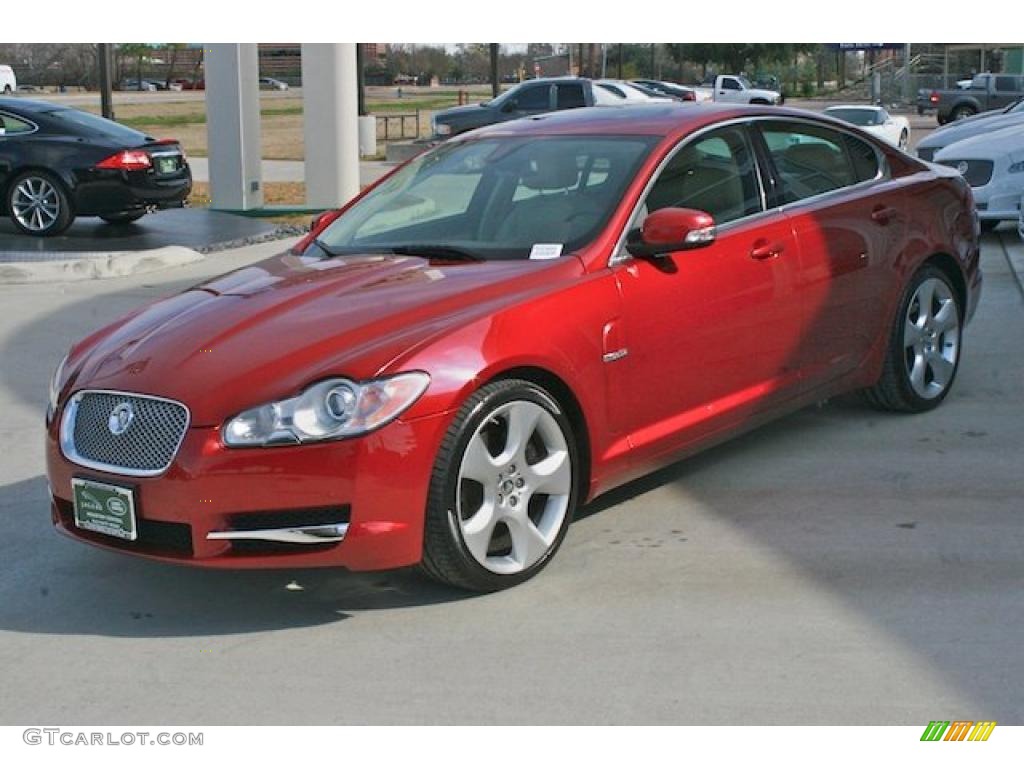 2009 XF Supercharged - Radiance Red Metallic / Champagne/Truffle photo #7