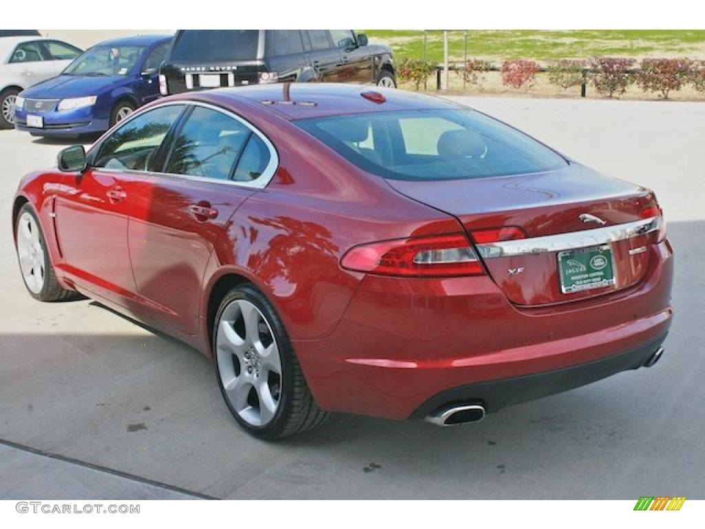 2009 XF Supercharged - Radiance Red Metallic / Champagne/Truffle photo #9