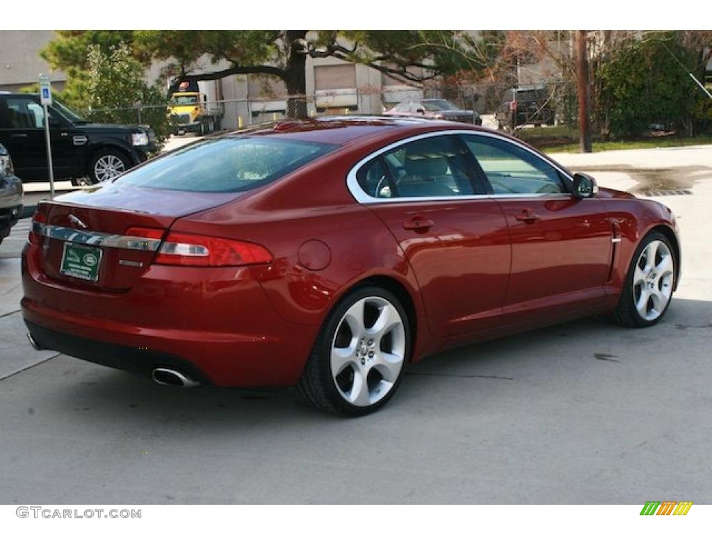 2009 XF Supercharged - Radiance Red Metallic / Champagne/Truffle photo #11