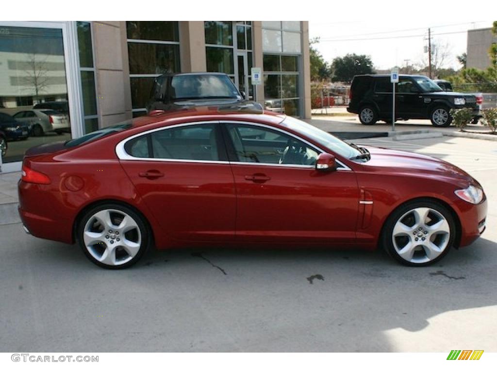 2009 XF Supercharged - Radiance Red Metallic / Champagne/Truffle photo #12