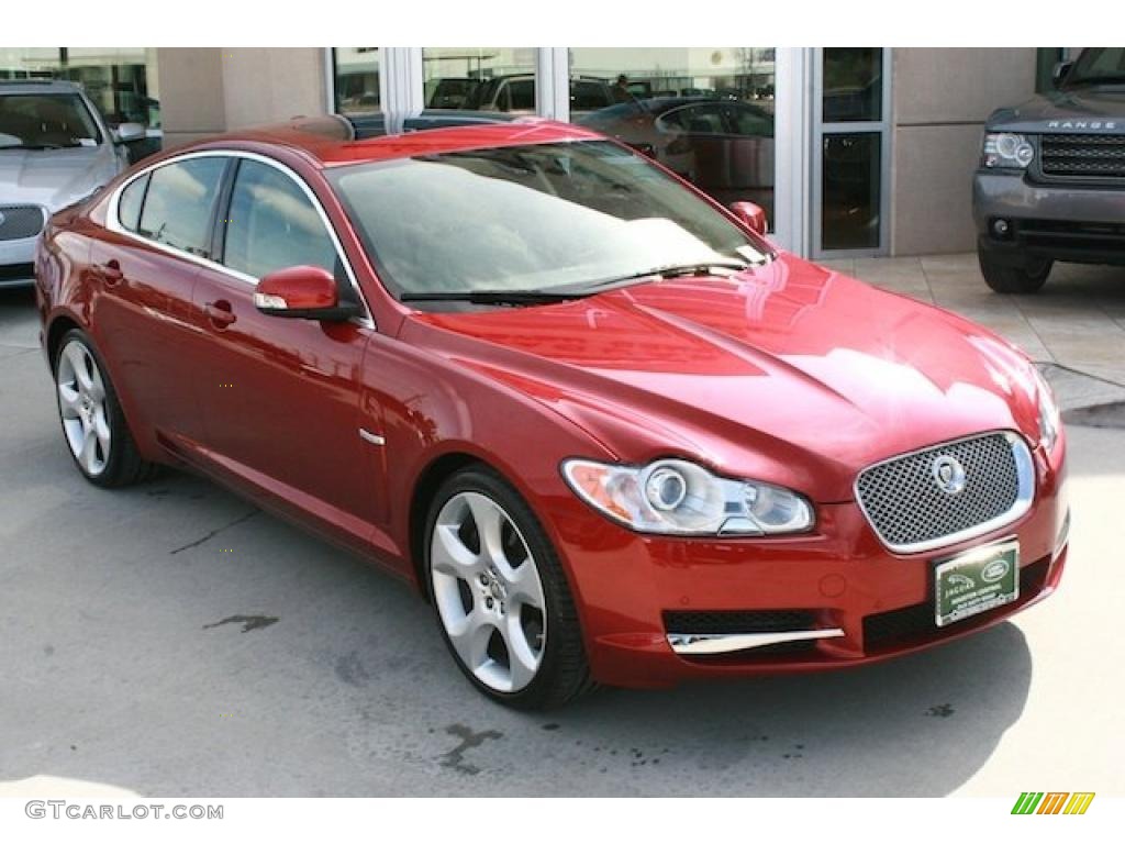2009 XF Supercharged - Radiance Red Metallic / Champagne/Truffle photo #13
