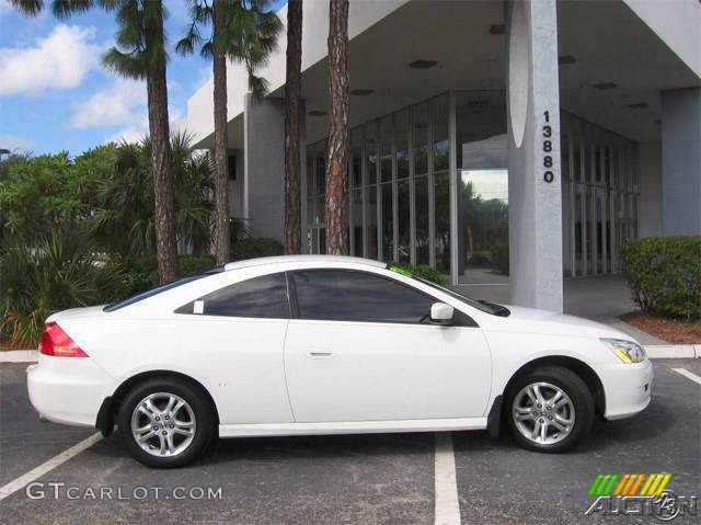 2007 Accord LX Coupe - Taffeta White / Ivory photo #50