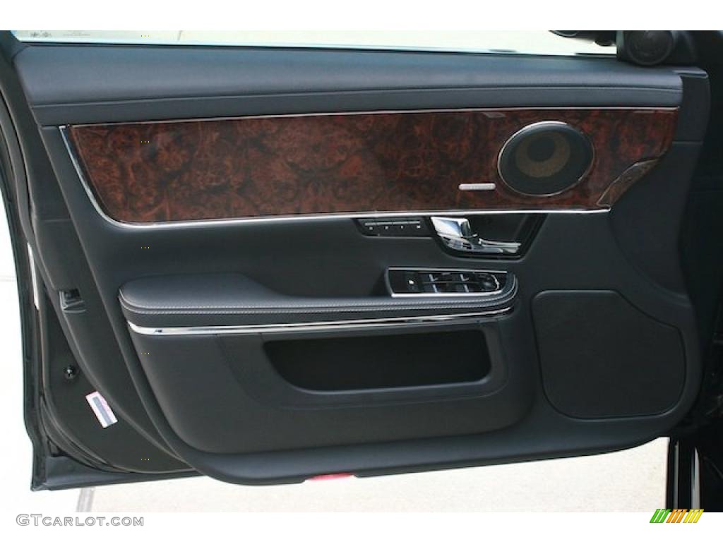 2011 Jaguar XJ XJ Jet Black/Jet Black Door Panel Photo #44712999