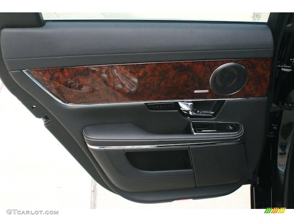 2011 Jaguar XJ XJ Jet Black/Jet Black Door Panel Photo #44713015